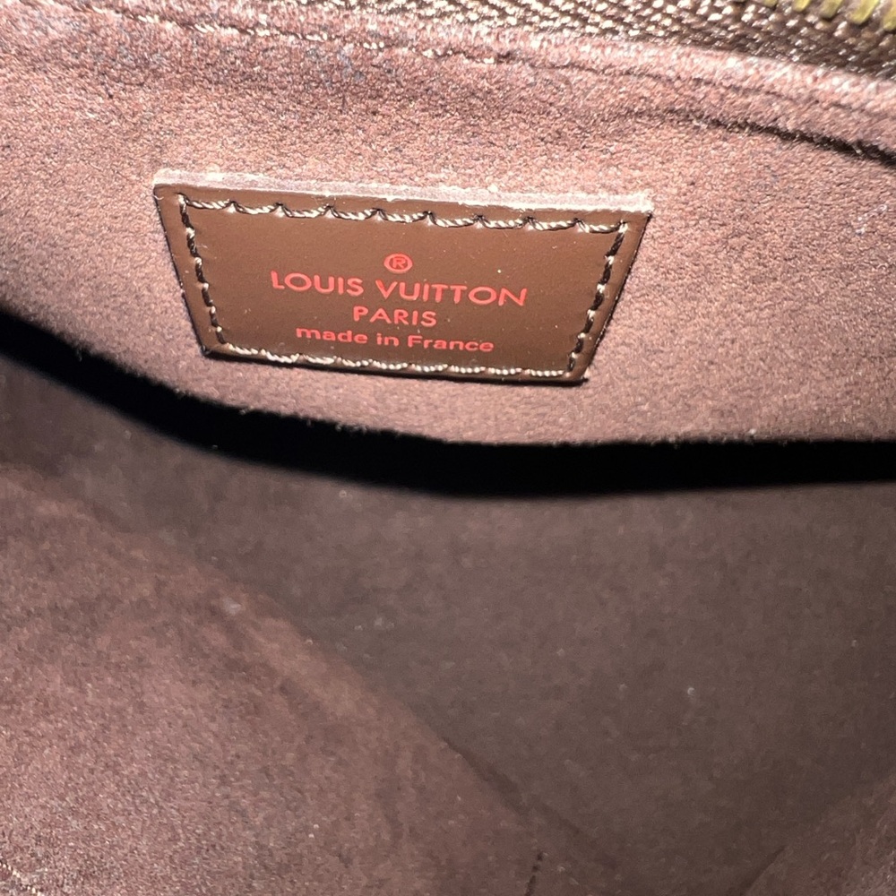 Louis Vuitton Brown Damier Ebene Canvas Tote with Gold Hardware - Picture 11 of 13